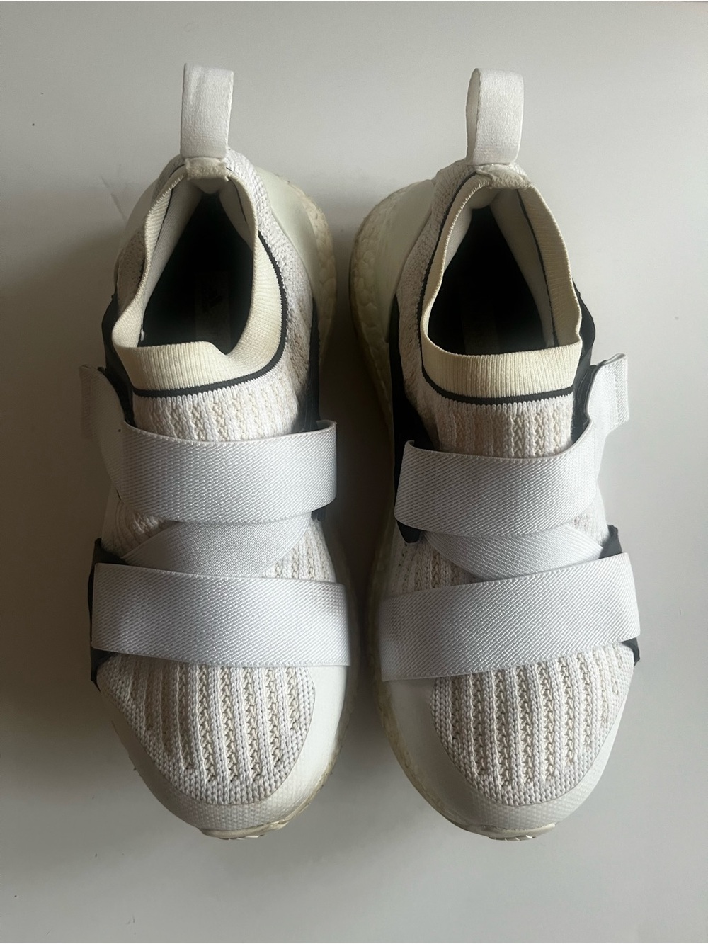Stella McCarthy White Athletic Slip-On Sneakers with Straps